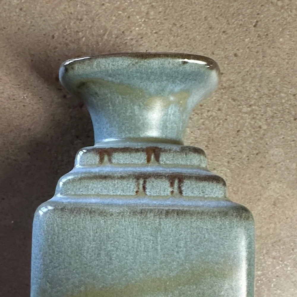 Vintage Frankoma # 7JH Aztec Mid Century Decanter/Vase with Cork Stopper